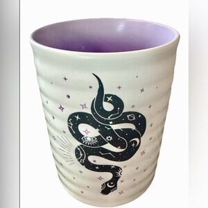 MYSTICAL CELESTIAL DUAL SIDED SNAKE CANISTER W/STARS CONSTELLATIONS SUN MOON NEW